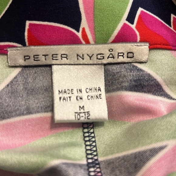 NWT Peter Nygard Designer 100% Silk Dress, Sz. Medium. - Picture 8 of 12